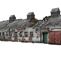 Dilapidated Industrial Factory Building With Red Brick Walls Roof Chimneys And Old Windows