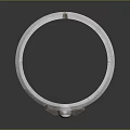 Contemporary Daily Use Wristband Boasting White Metallic Design Purple Accents And Circular Center