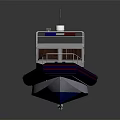 Modern Police Patrol Boat With White Hull Blue Stripes And Police Lights For Water Patrol