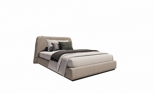 Modern Single Bed 3d model