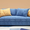 modern double sofa leisure double sofa 3d model