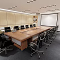 Modern Conference Room 3d model