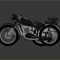 Vintage Motorcycle with Silver Sidecar Black Body Headlight and Classic Seat Design