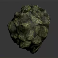 Natural Green Moss Covered Stone Material With Rough Textured Surface Details 3d model