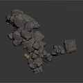 Intricate Rock Scene Component With Uneven Rocky Surfaces And Small Passages