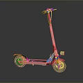 Modern Sleek Electric Scooter With White Frame Black Handlebars And Wheels