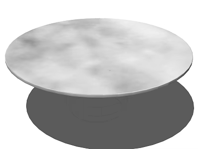 Round Coffee Table With Marble Tabletop And Modern Metal Base Design 3d model