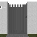 Modern Gate Patio Door 3d model