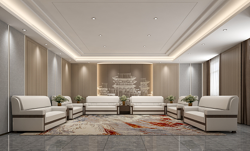 Modern Reception Room 3d model