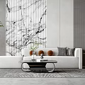 Modern sofa coffee table combination 3d model