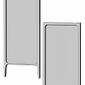 Modern Elegant Full-Length Mirrors with Three Colors and Metal Frame