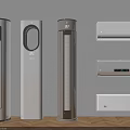 Different Styles of Air Conditioner Fan Including Standing and Wall Mounted Designs