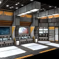 Advanced Control Room Interior With Multiple Monitoring Screens Control Panels And Equipment