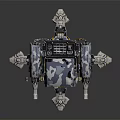 Military Camouflage Combat Robot Featuring Multiple Cannons And Mechanical Legs 3d model
