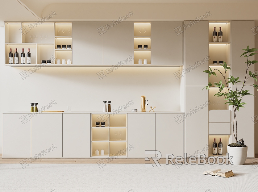 Modern Wine Cabinet Cream Wine Cabinet Cabinet model