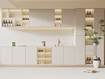 Modern Wine Cabinet Cream Wine Cabinet model