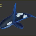 Modern Whale Cartoon Whale Mammal Marine Mammal 3d model