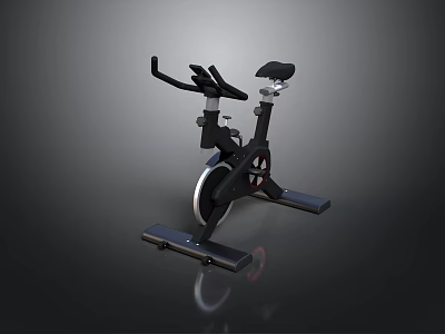 Indoor Stationary Bike With Modern Design For Home Gym Fitness Training 3d model