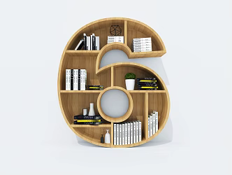 Bookcase Bookshelf Digital Bookshelf Creative Bookshelf Storage Rack 3d model