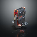 Modern Electric Unicycle With Black And Orange Accents And Stable Pedals And Durable Wheel