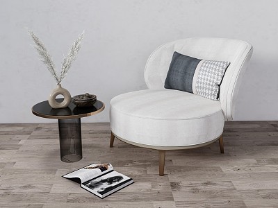 Light Luxury Sofa Chair Leisure Chair 3d model