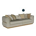Light Luxury Multiplayer Sofa Collection 3d model