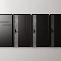 Modern security door single door 3d model