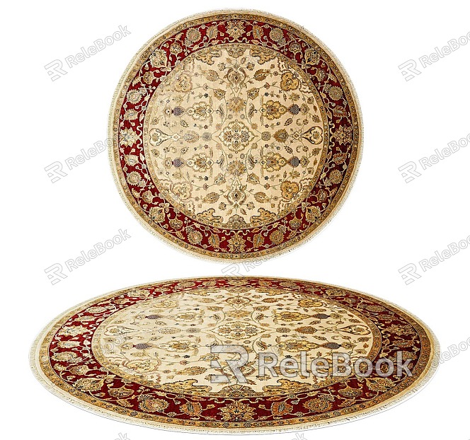 Carpet Nordic Ethnic Style Large Area Full of Crystal Velvet Persian Turkish Bedside Living Room American Retro European Country Square model