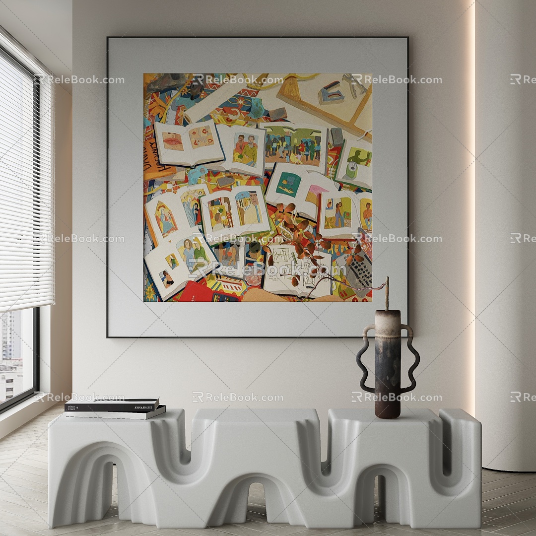 modern decorative painting 3d model