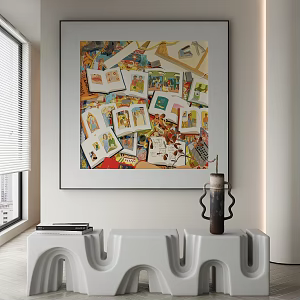 modern decorative painting 3d model