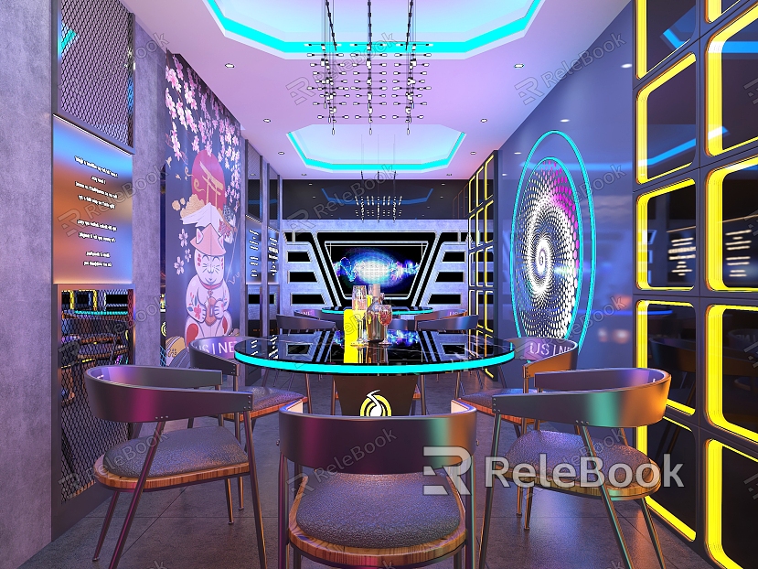 Restaurant Bar Nightclub Chess Room KTV model