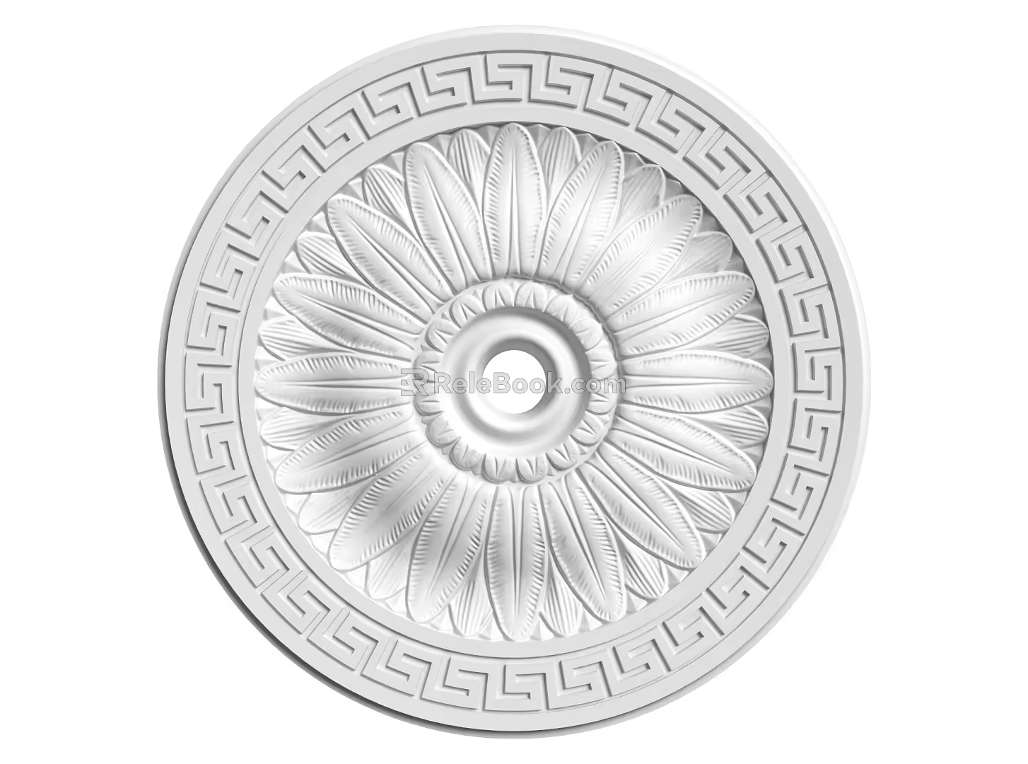 European-style lamp panel gypsum component carved 3d model