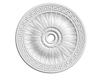 European-style lamp panel gypsum component carved 3d model