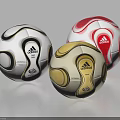 Sports Equipment Adidas Soccer Balls With Black White Red And Gold Color Design