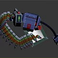 Browning Machine Gun Browning Gatling White Machine Gun Machine Gun Bullet Military 3d model