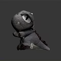 Gray Hippo Shaped Plush Stuffed Furniture Stool For Kids Bedroom Decor