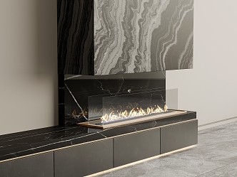 Modern Fireplace 3d model