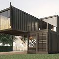 Modern Container Container Homestay Cafe Bookstore Office Studio 3d model