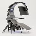 Futuristic Ergonomic Chair With Curved Arc LED Lights And Built In Screen