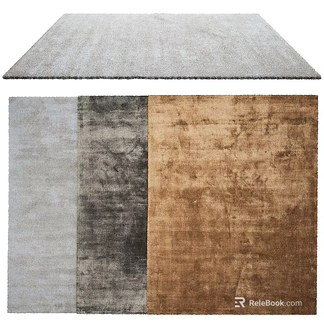 Square Rugs With Multiple Color Options Including Gray Black And Brown Tones 3d model