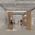 Modern Clothing Store Interior With Mannequins Sofa Racks And Decorative Plants