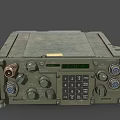 Green Military Style Mobile Digital Device With Knobs Buttons And LCD Screen 3d model