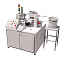 Industrial Automated Machine With Two Hoppers Control Panel And Metal Stands