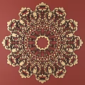 European-style Metal Carved Baroque Carved European Pattern Hollow Carved Pattern 3d model