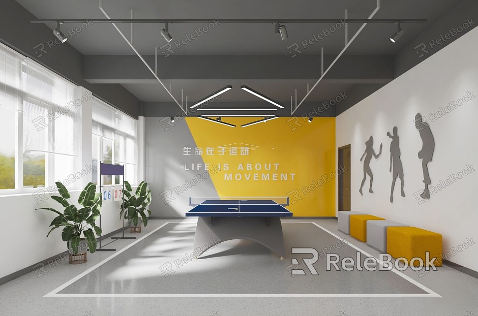 Modern table tennis room model