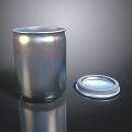 Shiny Silver Metal Canister With Sealed Lid For Household Daily Storage Use