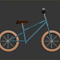 Teal BMX Bicycle With Brown Seat And Orange Tires Modern Design