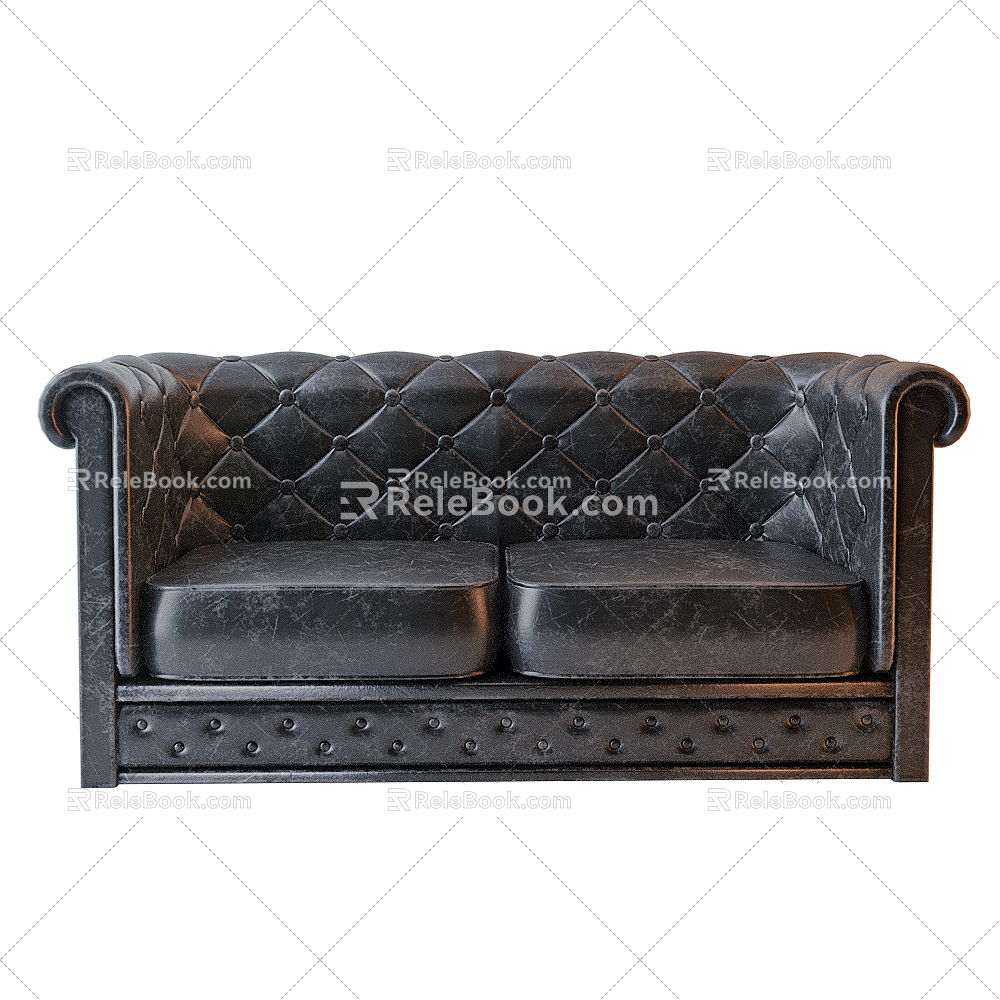 Jane Europe Double Sofa Leather Sofa 3d model