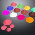 Vibrant Assorted Food Coloring Powders in Various Bright Colors for Baking Decorations