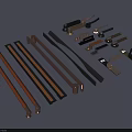 Various Modern Door Handles Featuring Different Metal Finishes And Stylish Designs